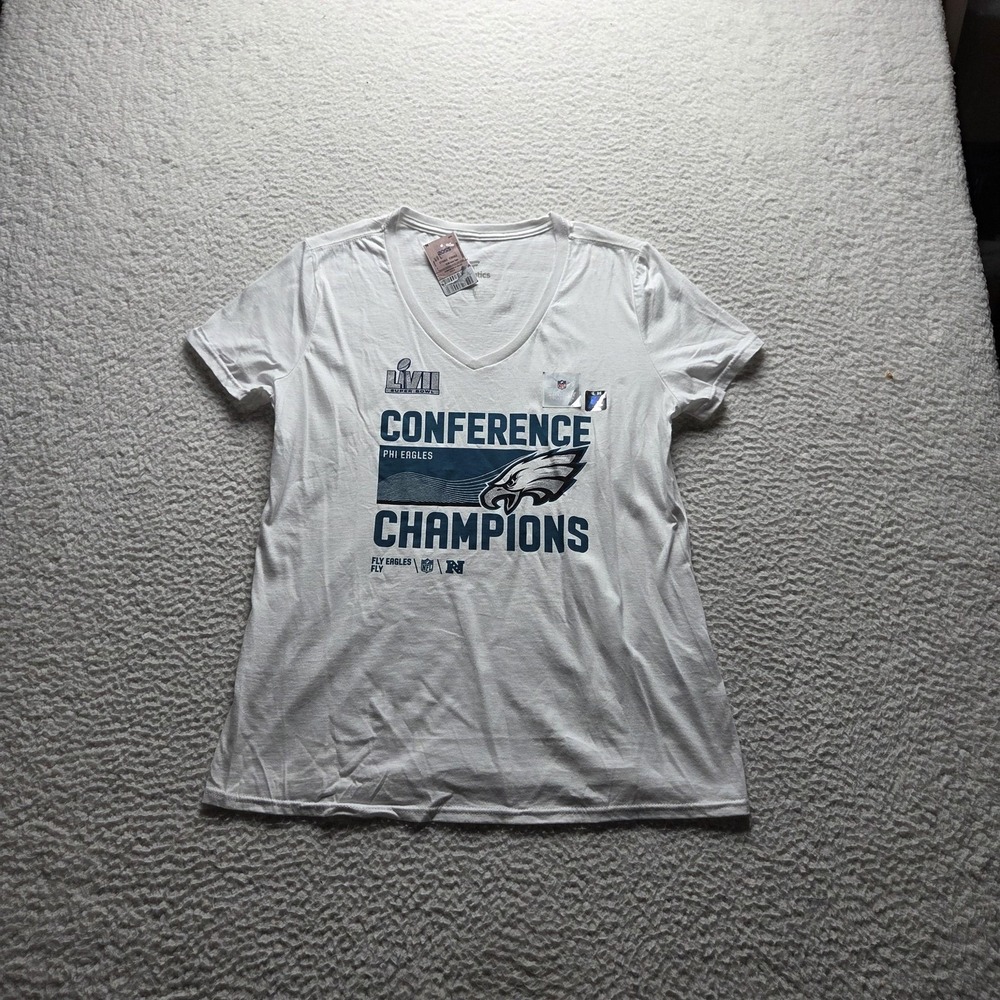 Philadelphia Eagles Shirt Womens Large NFL Conference Champions Fanatics